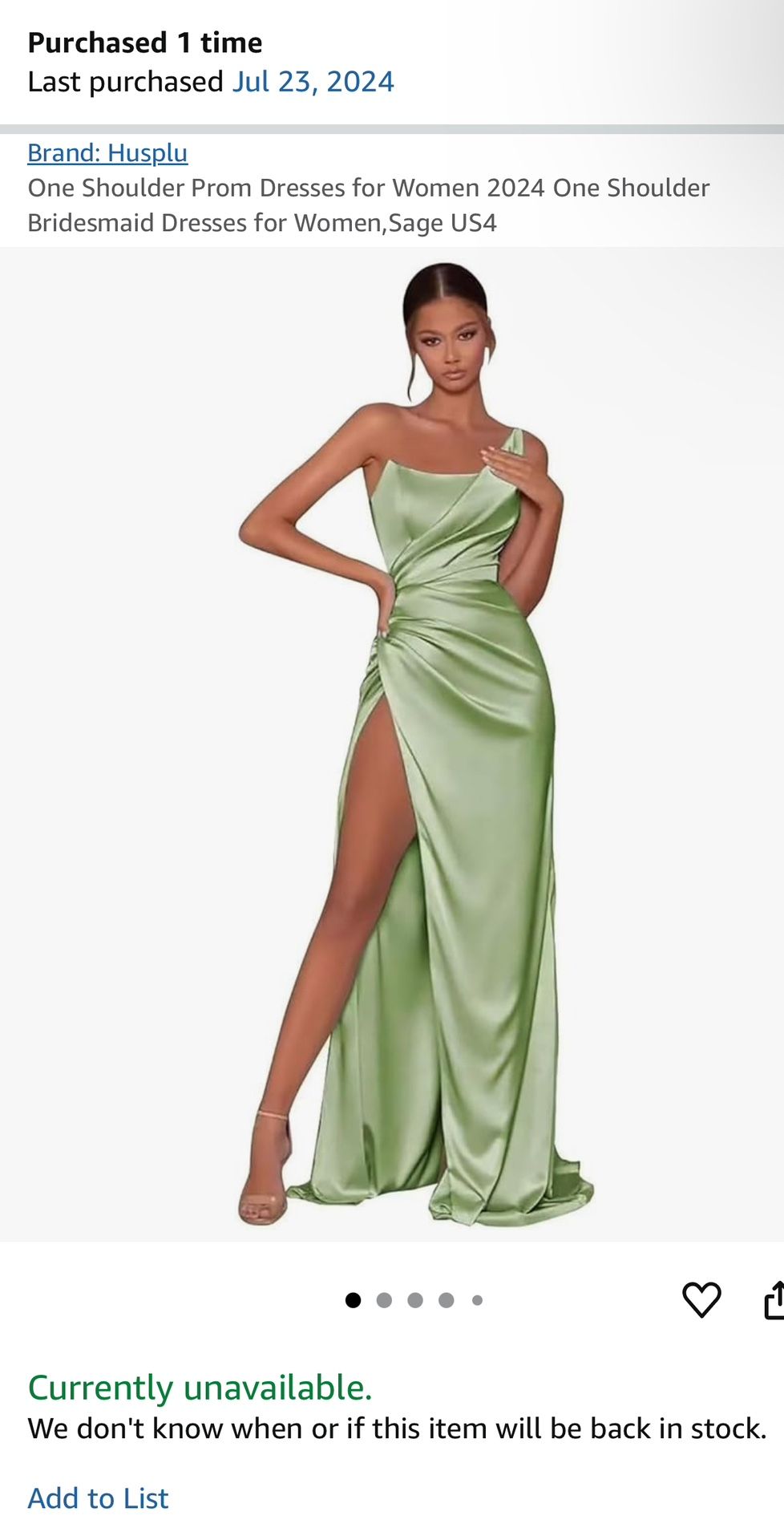 Size 4 Sage Green Dress