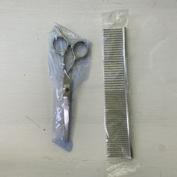 New! Pet Grooming Shears & Comb
