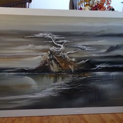 Huge 6 Ft Oil Painting 