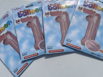 Pink #1 Foil Balloons 