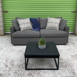 *Free Delivery* Gray Crate & Barrel Couch Sofa 3 Seater