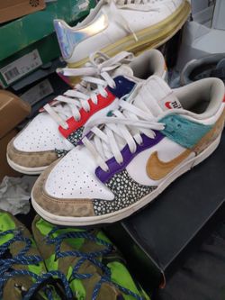 Nike Dunk Low Multi-Color Patchwork Sneakers