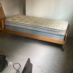 Twin Size Bed Frame & Mattress