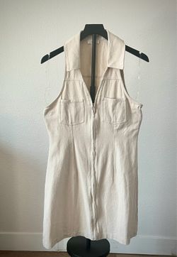 Creme denim dress