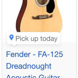 Acoustic Guitar Fender With Black Original Bag.