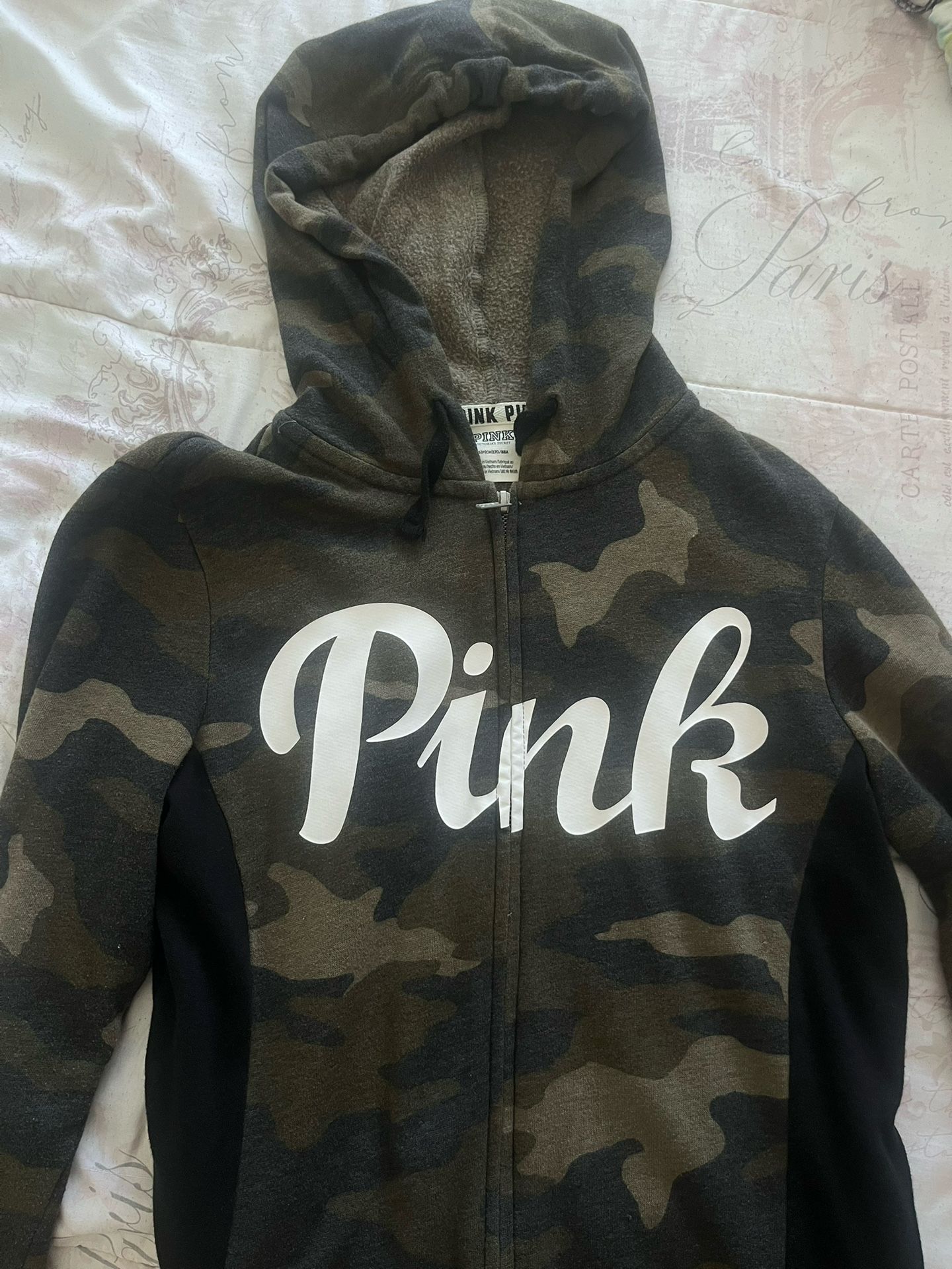 VS Pink Camouflage Zip Up