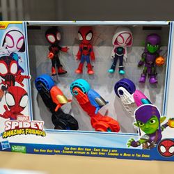 Spidey & Friends Team Spidey Moto Squad Action Figures & Motorcycle Set