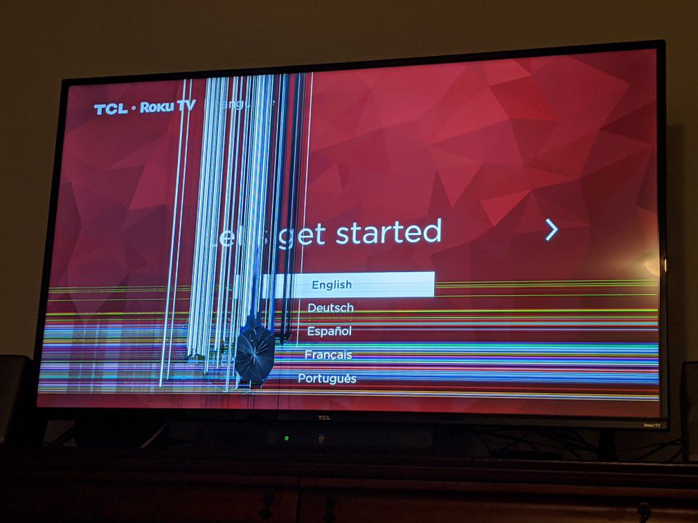 Damaged (screen) TCL Roku 4K TV 55" Series 4 (Black)