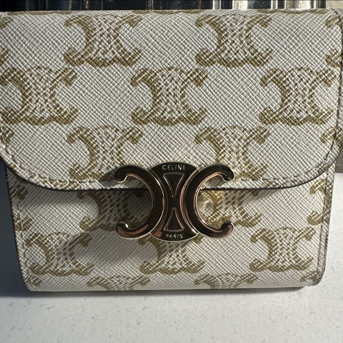 SMALL FLAP WALLET TRIOMPHE IN TRIOMPHE CANVAS