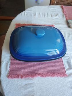 Blue Casserole Dish with Lid