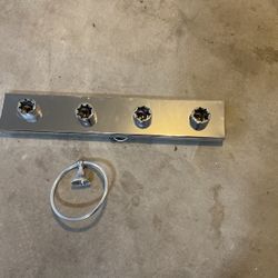 Chrome Vanity Light And Towel Hanger