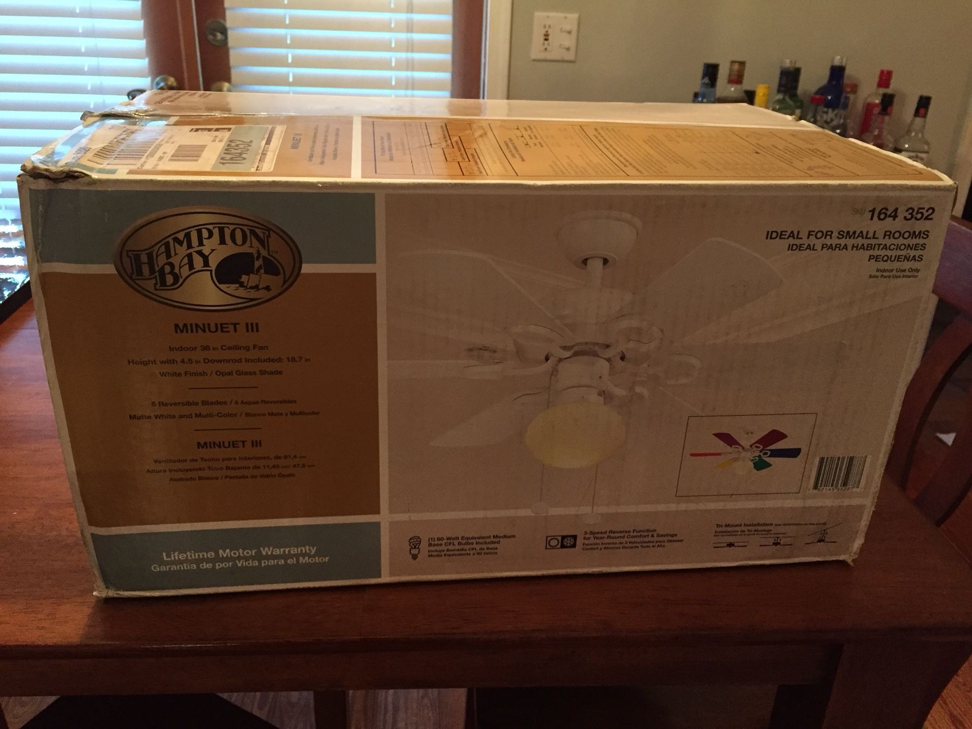 NEW UNOPENED Hampton Bay Minuet III Ceiling Fan
