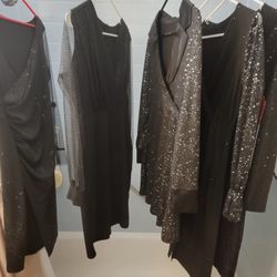 Sz Med New Black Sparkled Dresses