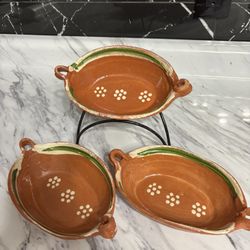 New Vintage Mexican Pottery Oval