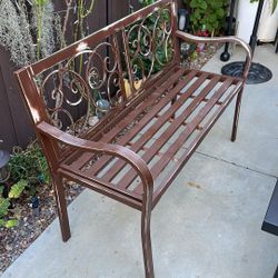 Decorative Aluminum Outdoor Bench — $75 OBO