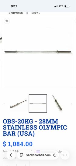 IVNKO Stainless Olympic Bar