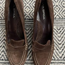 Via Spiga Womens Sz 8 1/2 Wedge Loafers