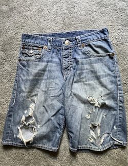 True Religion Men's Ricky Denim Shorts - Size 33 Read Description