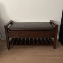 Wood Shoe Rack Bench