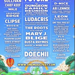 ONEmusicfest Live!!!!! Future Mary j Blige N more!!! Star Studded