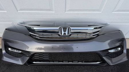 GRAY HONDA ACCORD FRONT BUMPER BLACK 2016 2017