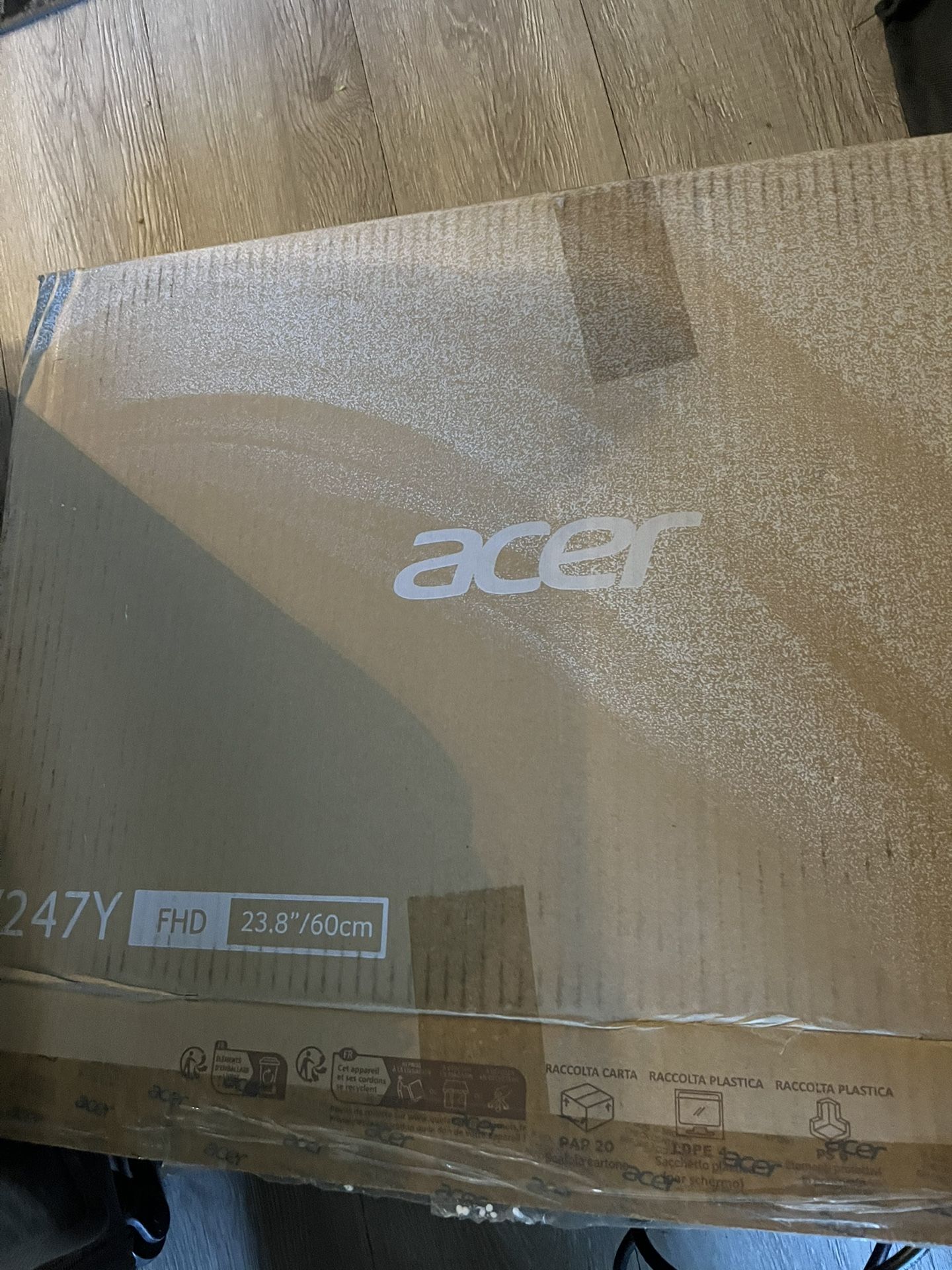 Two 23.8 Inch  Acer Monitors With Keyboard