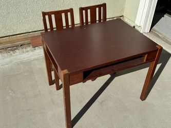 Wood Kids Table For Children -FOUR CHAIRS