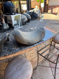2 Harley Motorcycle Seats Black Leather