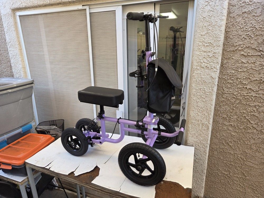 All Terrain Knee Scooter Footpegs, Air Filled Tires