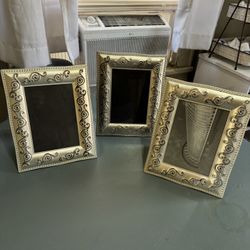 3 Gold 5 X 7 Frames