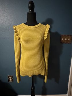Banana Republic, NWOT, Scoop Neck Yellow Knit Sweater