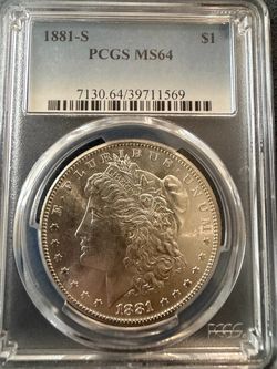 1881-S Morgan Silver Dollar PCGS MS64