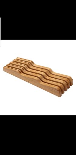 Ybm Home & Kitchen Bamboo In-Drawer Knife Organizer and Holder - Brown