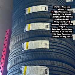 SET OF NEW TIRES, 245/45R20 GOODYEAR EAGLE TOURING, INCLUDING MOUNTING AND BALANCING. ASK ME FOR ANY SIZE OR BRAND