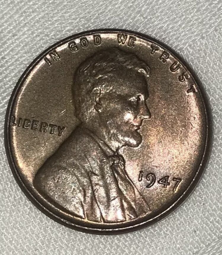 1947 Slightly Toned Lincoln Wheat