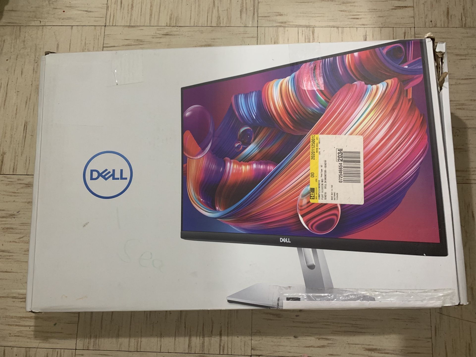 Dell S2421H 24 Inch Full HD 1080p Monitor, IPS Ultra-Thin Bezel, 2 x HDMI Ports, Built-in Speakers, Silver