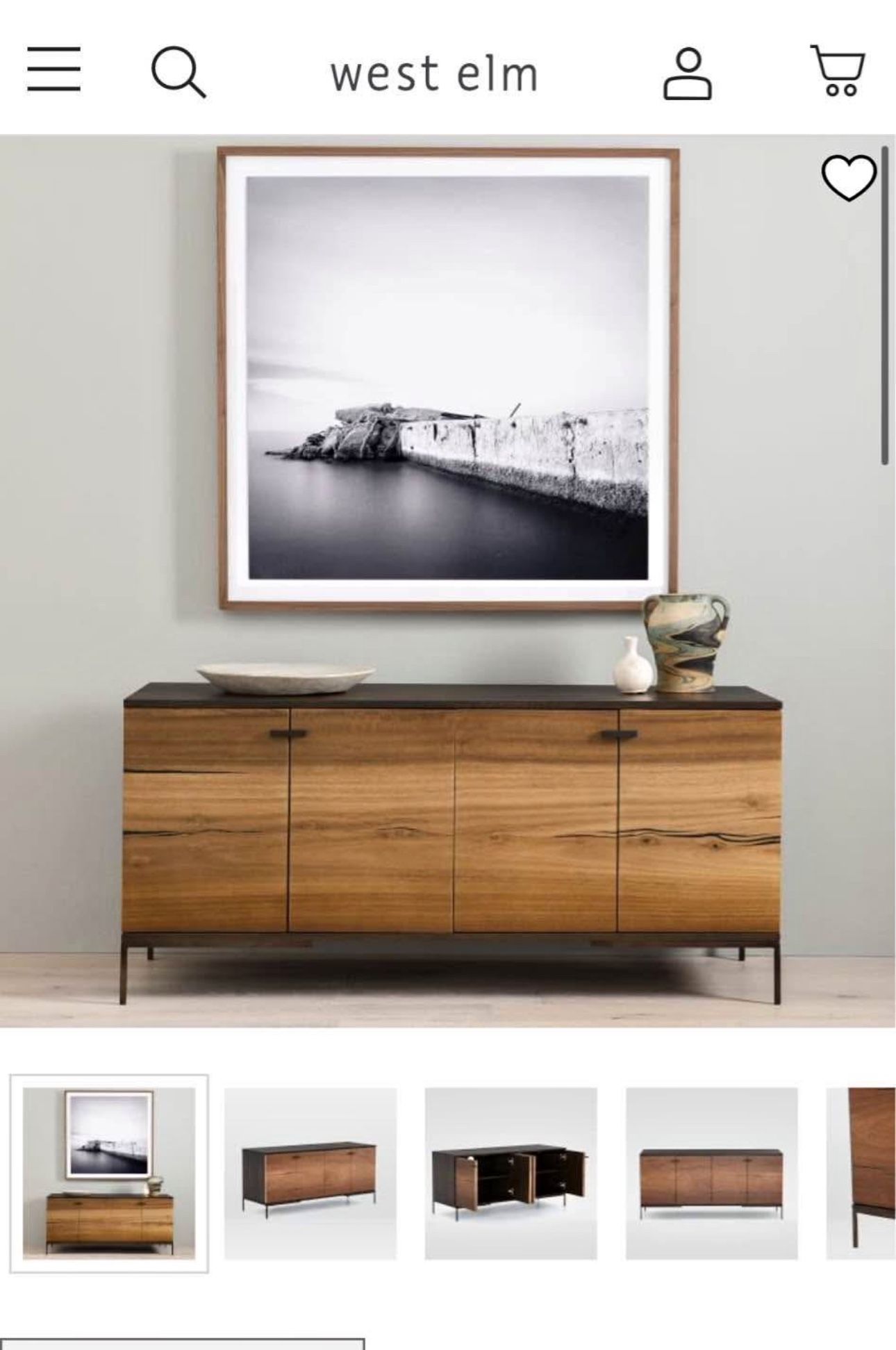 West Elm like new tv console