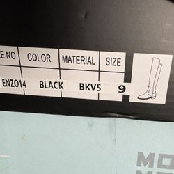 Knee-High Black Boots Small Hill Suede