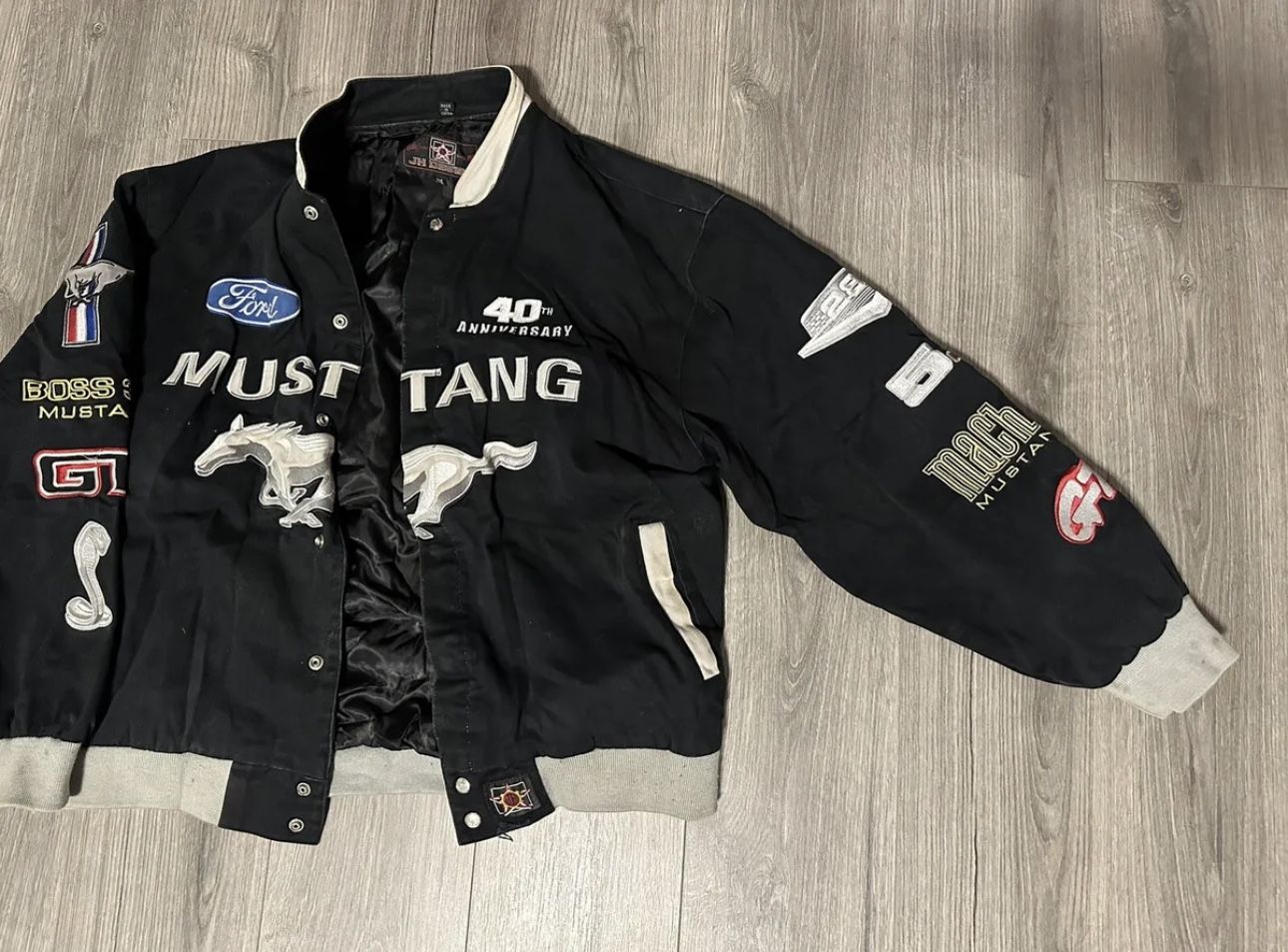 FORD MUSTANG 40th ANNIVERSARY JACKET BLACK SZ 2XL JH DESIGN for 
