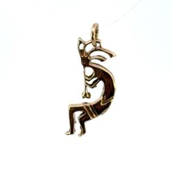 Woman’s Ladies 14k Yellow Gold Kokopelli Charm Pendant For Necklace GP3125535