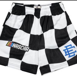 Eric Emanuel x Nascar Shorts Mesh shorts Size: Men's | Depop
