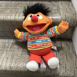 1995 Tyco Bilingual Sesame Street Ernie plush toy