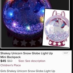 Snow Globe light up holographic mini unicorn backpack. new with tags. Girls love them! Brundage and Chester. Check out my other listings  Details: Thi