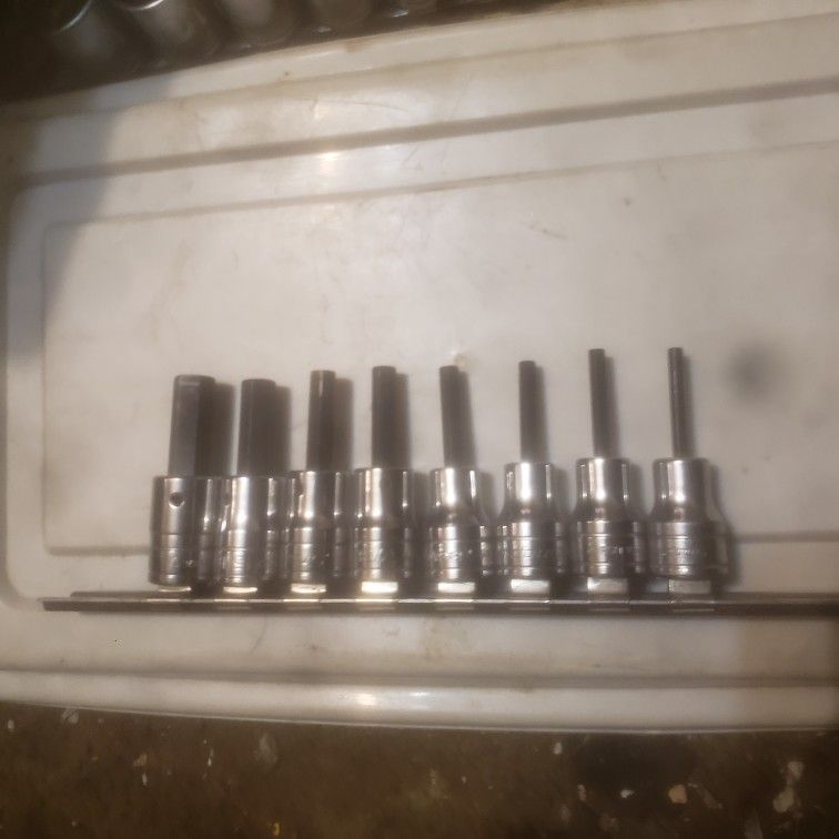 Snap On Standard  Allen  3/8 Sockets 