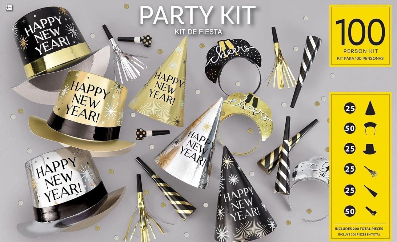 New Years Party Supplies 100 Guests 200 Pieces