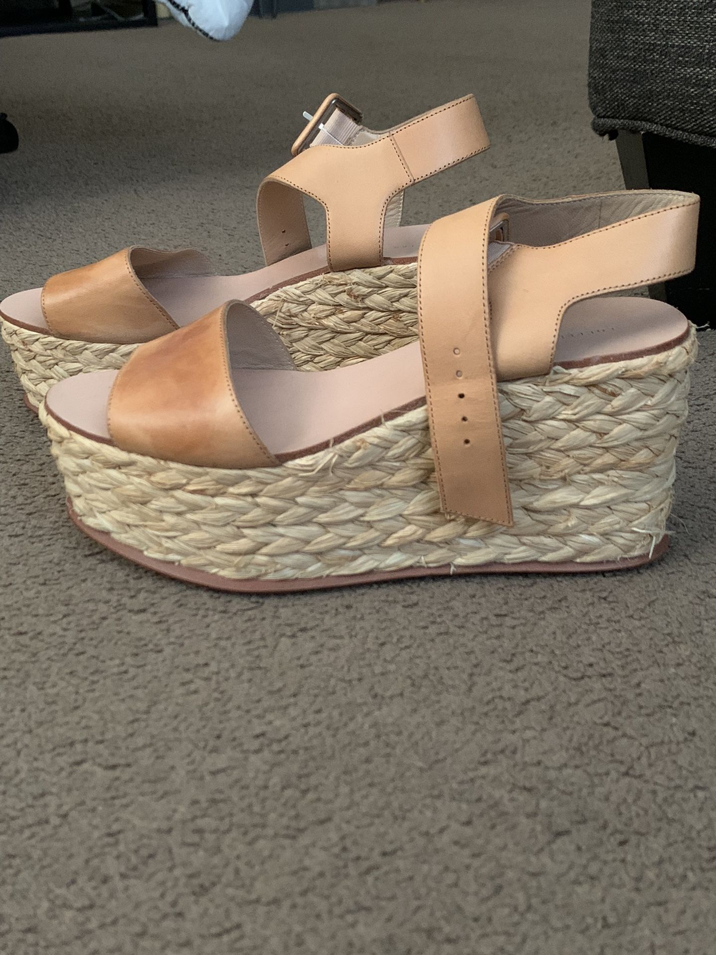 Women’s Size 8 Cork Platform Wedge Sandals