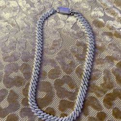 Silver Moissanite Cuban Link
