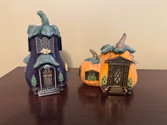 PartyLite Pumpkin Cottage Candle Holders – Set of 2