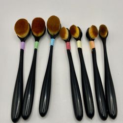 Set of 7 Artist Make-up Style Brushes for Rubbing Paint On From Stamp Pads 
