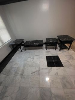 Marble Coffee Table Set - 4 Piece